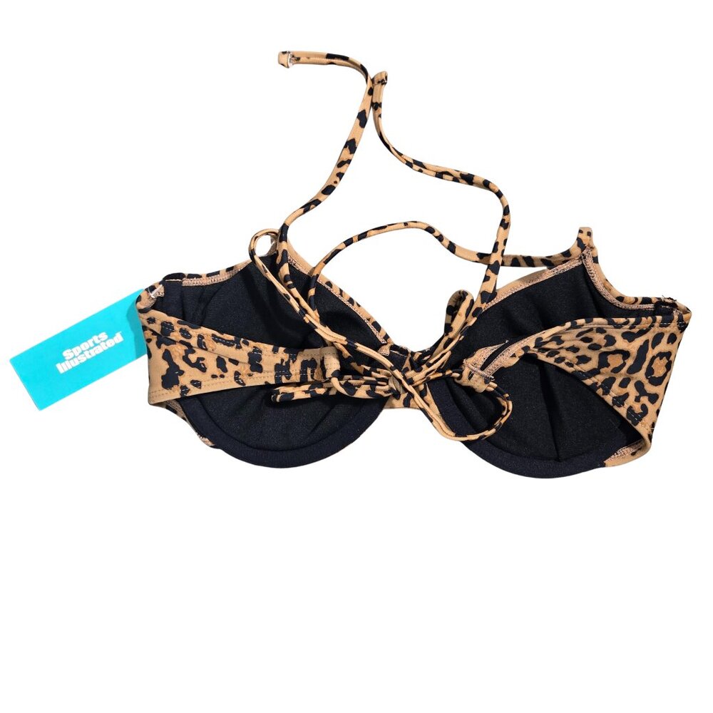 NWT | Sports Illustrated Underwire Push-Up Bikini Top | Leopard Print | Large - Picture 3 of 6